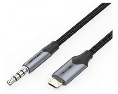 CABLE AUDIO MICROUSB/M JACK 3.5/M 2 M NEGRO VENTION (Espera 4 dias)