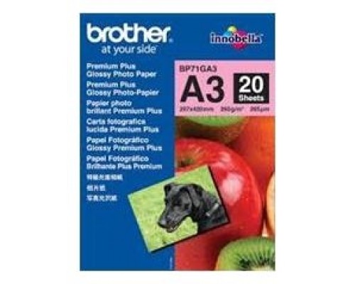 BROTHER Papel Inkjet Glossy A3 20h 260g/m2