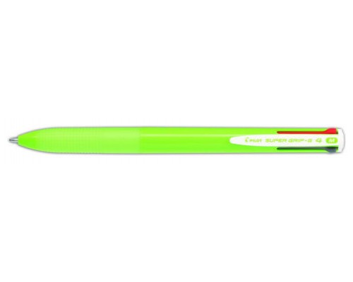 BOLIGRAFO SUPERGRIP G - 4 COLORES - CUERPO COLOR- VERDE LIMA PILOT BPKGG-35M-LG (MIN12) (Espera 4 dias)
