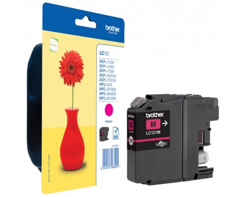 TINTA BROTHER LC-121M MAGENTA 300PAG (Espera 4 dias)