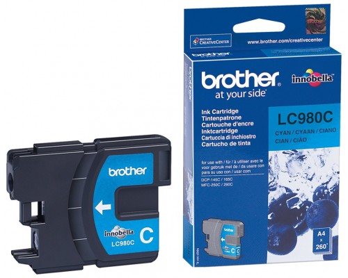 TINTA BROTHER LC-980C CIAN 260PAG (Espera 4 dias)