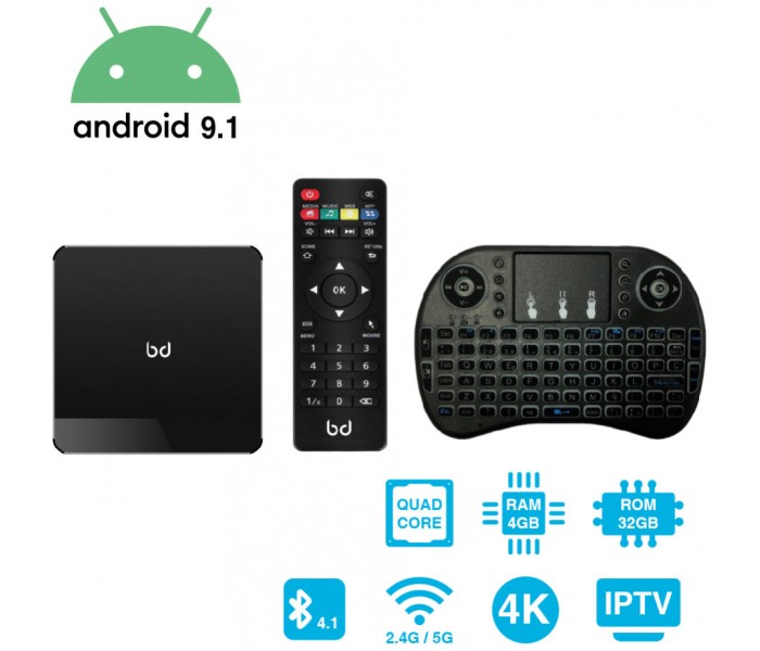 Android TV box SMART 4GB RAM 4K Wi-Fi + mando a distancia