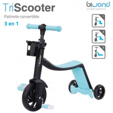 Patinete 3 en 1 TriScooter Azul Biwond (Espera 2 dias)