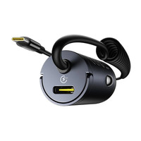 BASEUS TINY STAR MINI CAR CHARGER (C+C CABLE INCLUDED)  30W COSMIC BLACK (Espera 4 dias)