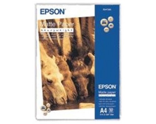 Epson Papel Mate de Alto Gramaje, A4, 50 Hojas de 167g. Matte Paper Heavy Weight