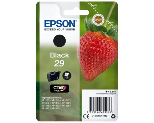 TINTA EPSON CLARIA 29 NEGRO XP235 XP332 XP335 XP43