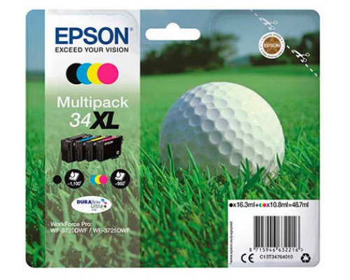 MULTIPACK 4-COLOURS 34XL DURABRITE GOLF BA LL