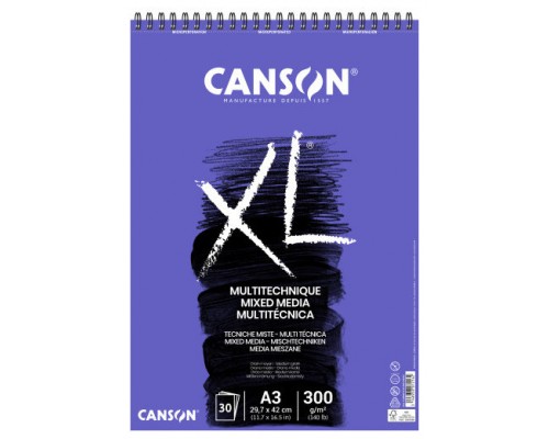 Canson XL Mix Media Bloc de hojas de papel para bellas artes 30 hojas (MIN5) (Espera 4 dias)