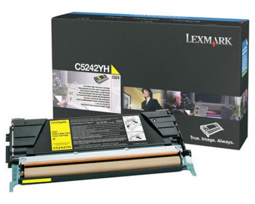 Lexmark C524, C532, C534 Cartucho toner amarillo Alto Rendimiento (5K)