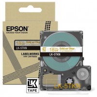 EPSON Cartucho de etiquetas Metallic Tape   Clear/Gold 18mm(9m)   LK-5TKN