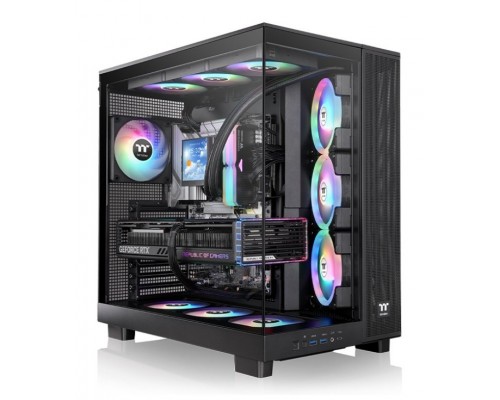 CAJA ATX THERMALTAKE VIEW 380 XL USBCX1 4XVENT120MM ARGB NEGRO S/N FUENTE