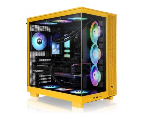 CAJA ATX THERMALTAKE VIEW 380 XL USB CX1 4XVENT120MM ARGB YELLOW S/N FUENTE