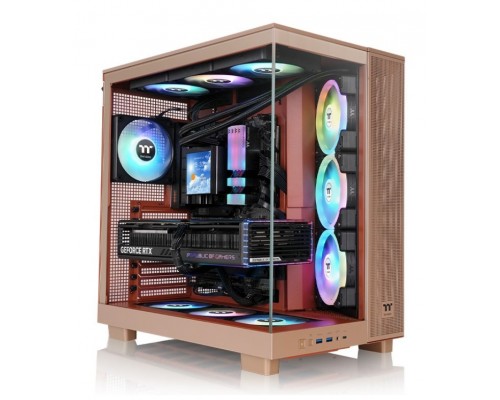 CAJA ATX THERMALTAKE VIEW 380 XL USB CX1 4XVENT120MM ARGB SAND S/N FUENTE