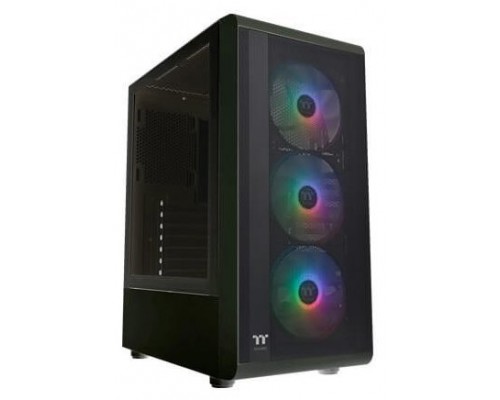 CAJA THERMALTAKE S200 TG ATX 2XUSB 3.0 ARGB SIN FUENTE NEGRO