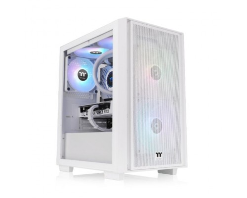 CAJA THERMALTAKE VERSA H16 TG ARGB M-ATX 3XVENTX120 MM SN FUENTE BLANCO