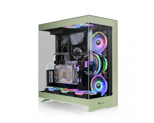 CAJA THERMALTAKE CTE E550 TG MID TOWER 2XUSB 3.0 1XUSB-C SN FUENTE VERDE MATCHA