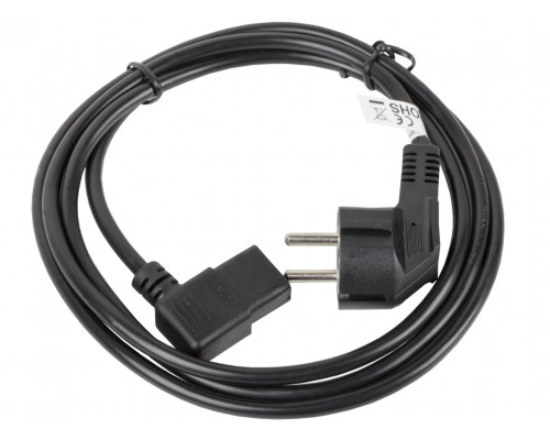 CABLE DE ALIMENTACION LANBERG SCHUKO CEE 7/7 A IEC320 C13 ACODADO 3M