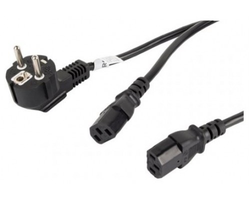 CABLE DE ALIMENTACION LANBERG SCHUKO CEE 7/7 A 2X IEC320 C13 2M