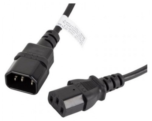 CABLE ALARGADOR LANBERG ALIMENTACION CPU IEC320 C13 H -  IEC320 C14 M 1.8M· (Espera 4 dias)