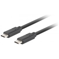 CABLE USB-C LANBERG 3.1 GEN 2 MACHO/MACHO 10GB/S PD100W 1.8M NEGRO-5SX CABLE USB-C LANBERG 3.1 GEN 2 MACHO/MACHO 10GB/S PD100W 1.8M NEGRO