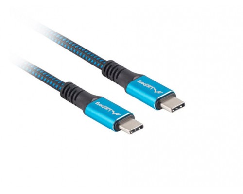 CABLE USB-C 4.0 LANBERG MACHO/MACHO 1.2M 100W 8K 30HZ NEGRO/AZUL