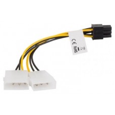 CABLE LANBERG ALIMENTACION MOLEX 2X MACHO A HEMBRA BTX 6 PIN PSU 15 CM