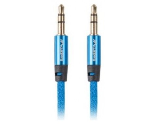 CABLE MINIJACK LANBERG 3.5MM M/M 3 PIN 2M PREMIUM AZUL