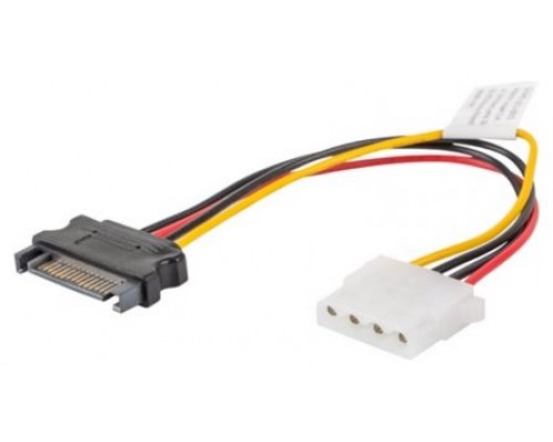 CABLE ALIMENTACION LANBERG MOLEX HEMBRA/SATA MACHO 15CM