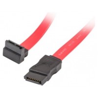 CABLE SATA III LANBERG 6GB/S HEMBRA HEMBRA ANGULO 0.5M ROJO