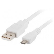 CABLE USB LANBERG 2.0 MACHO/MICRO USB MACHO 1M BLANCO