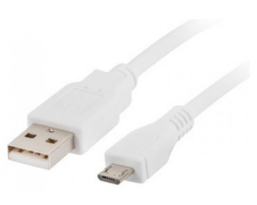 CABLE USB LANBERG 2.0 MACHO/MICRO USB MACHO 1M BLANCO