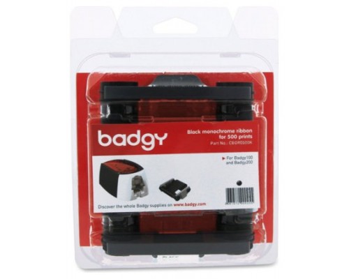 CONSUMIBLE MONOCROMO NEGRO PARA 500 IMPRESIONES BADGY CBGR0500K (Espera 4 dias)