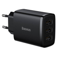BASEUS COMPACT  CHARGER 3U 17W EU BLACK (Espera 4 dias)
