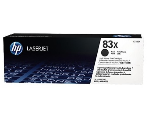 Cartucho de toner original LaserJet HP 83X de alta