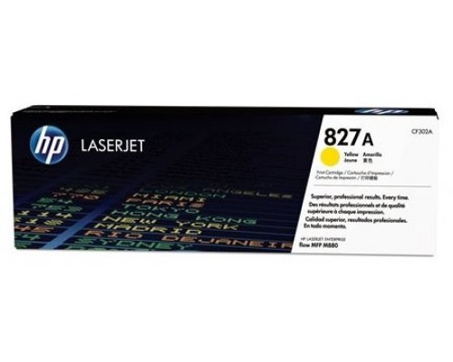 Cartucho de toner original LaserJet HP 827A amarillo