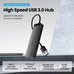HUB 4 PUERTOS USB 3.0 4xUSB 1xUSB-C PD NEGRO VENTION (Espera 4 dias)-SX4 HUB 4 PUERTOS USB 3.0 4xUSB 1xUSB-C PD NEGRO VENTION (Espera 4 dias)