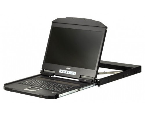 Aten CL3700NW consola de rack 47 cm (18.5") 1920 x 1080 Pixeles Metal, De plástico Negro 1U (Espera 4 dias)
