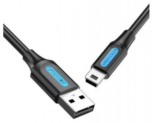 CABLE USB 2.0 MINI USB/M A USB/M 1.5 M NEGRO VENTION (Espera 4 dias)