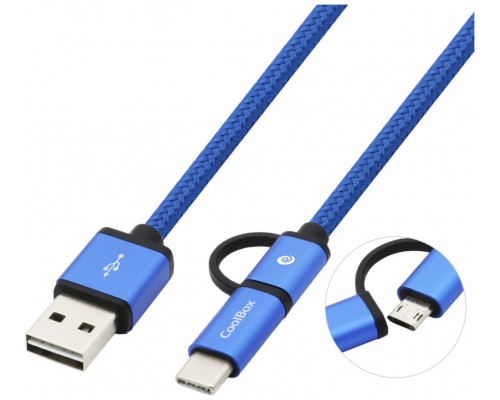 Coolbox Cable MULTIUSB MICRO/C Azul