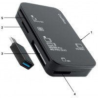 LECTOR TARJETAS EXTERNO + ADAPTADOR COOLBOX (Espera 4 dias)