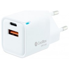 CARGADOR USB COOLBOX PARED USB-C USB-A 20W