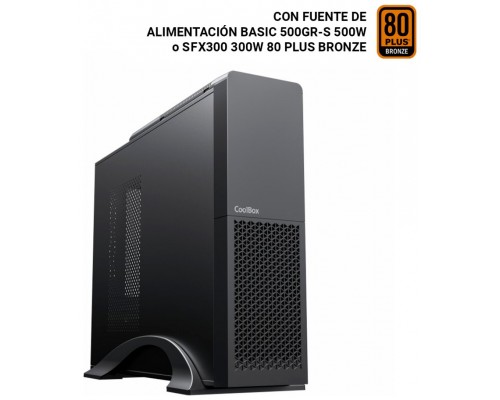CAJA SOBREMESA MICROATX SLIM T313-BZ FA/300 SFX 80+  BRONZE NEGRO COOLBOX (Espera 4 dias)