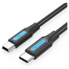 CABLE USB-C 2.0 A MINI USB M-M 1 M NEGRO VENTION (Espera 4 dias)