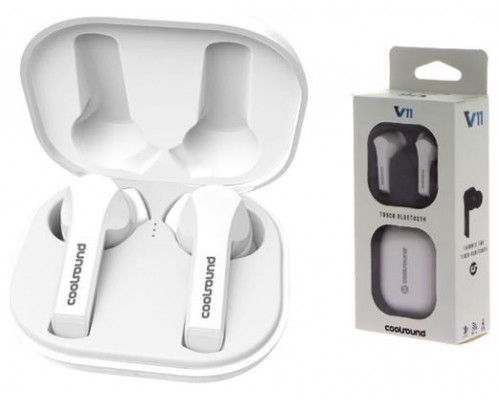 Auriculares Earbuds TWS V11 Touch Bluetooth 5.0 COOLSOUND  Blanco (Espera 2 dias)