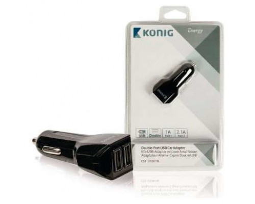 König CS31UC001BL cargador de dispositivo móvil Negro Auto (Espera 4 dias)
