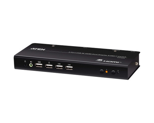 ATEN Conmutador KVMP de doble monitor con 2 puertos USB 4K HDMI (cables incluidos) (Espera 4 dias)-SX22 ATEN Conmutador KVMP de doble monitor con 2 puertos USB 4K HDMI (cables incluidos) (Espera 4 dias)