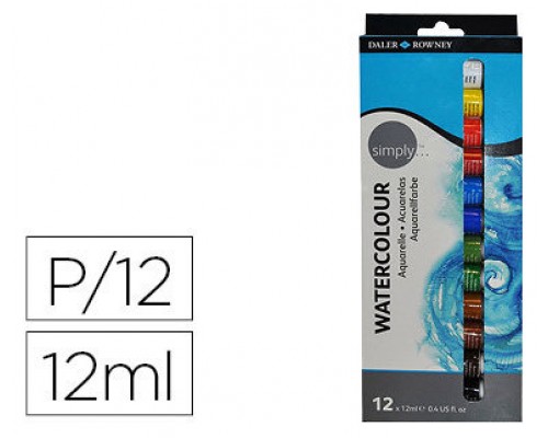 SET ACUARELAS 12X 12ML SIMPLY DALER ROWNEY D134500100 (Espera 4 dias)