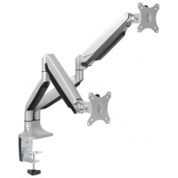 SOPORTE MESA 2 x MONITOR 2 BRAZOS 13"-32" PLATA (Espera 4 dias)