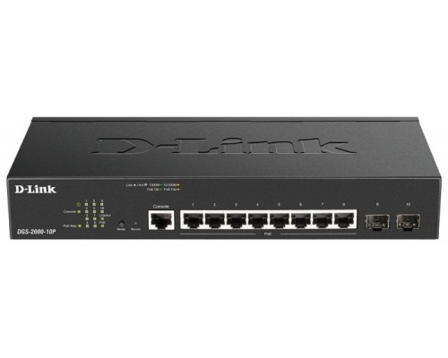 SWITCH GESTIONABLE D-LINK L2/L3 DGS-2000-10P 8P GIGA