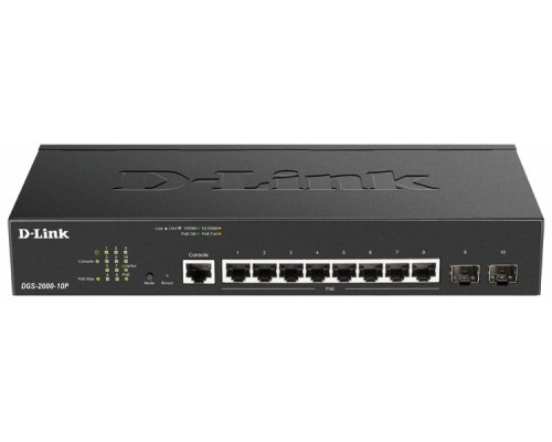 SWITCH GESTIONABLE D-LINK L2/L3 DGS-2000-10P  8P GIGA